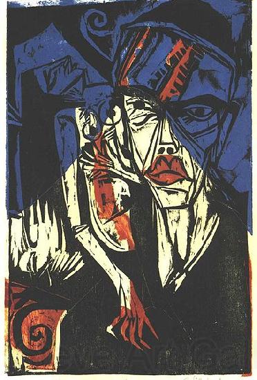 Ernst Ludwig Kirchner Fights Norge oil painting art